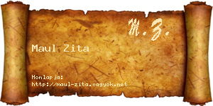 Maul Zita névjegykártya